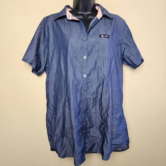Taco Bell Chambray Button Up Shirt - Picture 1 of 7